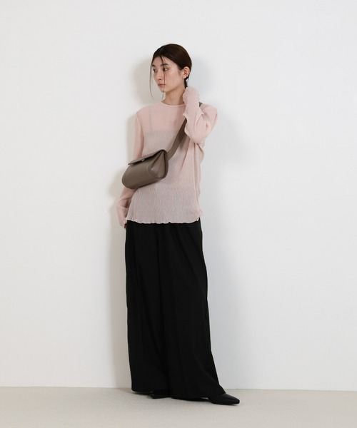 select MOCA(セレクトモカ)の「【定番】ベルトショルダー横長バッグ(ショルダーバッグ・レディース・カーキ/ブラック/アイボリー/ブラウン/シルバー・FREE)」の20枚目の写真