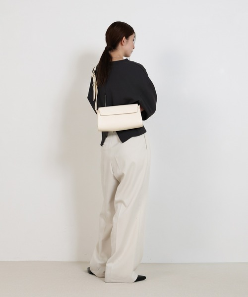 select MOCA(セレクトモカ)の「【定番】ベルトショルダー横長バッグ(ショルダーバッグ・レディース・カーキ/ブラック/アイボリー/ブラウン/シルバー・FREE)」の22枚目の写真