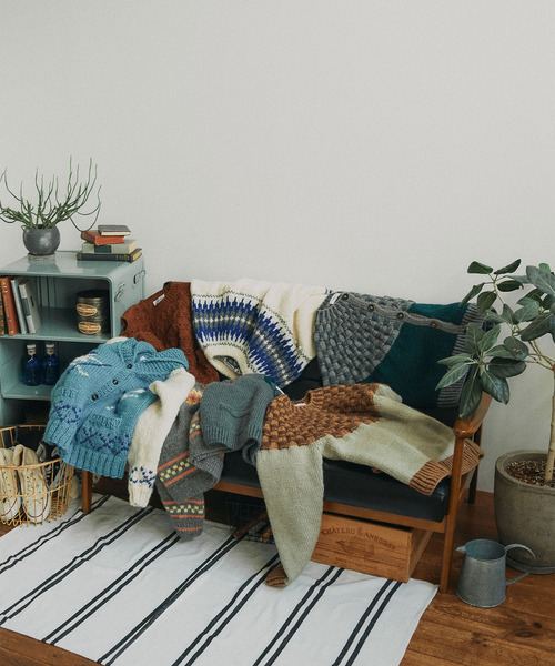 PAR ICI（パーリッシィ）の「【WEB別注】ネパール手編み 求心ジャカードポップコーンプルオーバー（ニット/セーター・レディース・アイボリー/グレー・FREE）」の12枚目の写真