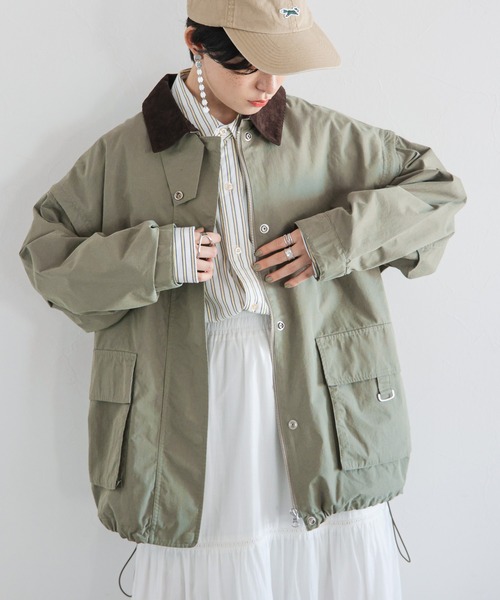 RAGEBLUE（レイジブルー）の「2WAYハンティングジャケット/ミリタリーベスト（ミリタリージャケット・レディース・ブラック/オリーブ/ベージュ・FREE）」の4枚目の写真