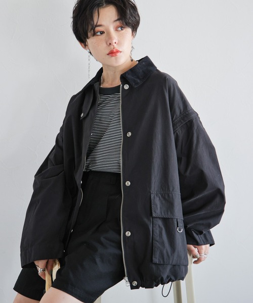 RAGEBLUE（レイジブルー）の「2WAYハンティングジャケット/ミリタリーベスト（ミリタリージャケット・レディース・ブラック/オリーブ/ベージュ・FREE）」の5枚目の写真