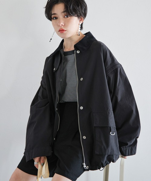 RAGEBLUE（レイジブルー）の「2WAYハンティングジャケット/ミリタリーベスト（ミリタリージャケット・レディース・ブラック/オリーブ/ベージュ・FREE）」の6枚目の写真