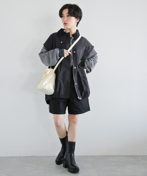 RAGEBLUE（レイジブルー）の「2WAYハンティングジャケット/ミリタリーベスト（ミリタリージャケット・レディース・ブラック/オリーブ/ベージュ・FREE）」の17枚目の写真