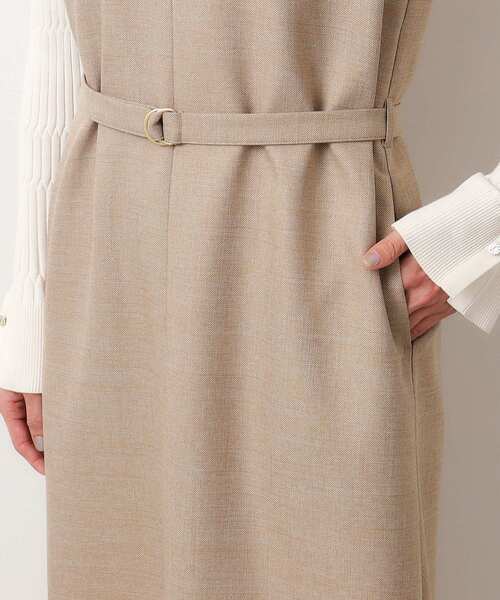 OPAQUE.CLIP（オペークドットクリップ）の「◆≪S-LLsize≫ キーネックジャンドレ/ウールライク【抗ピル/ストレッチ/洗濯機洗い可】（ワンピース・レディース・ベージュ/ネイビー・36/38/40/42）」の18枚目の写真