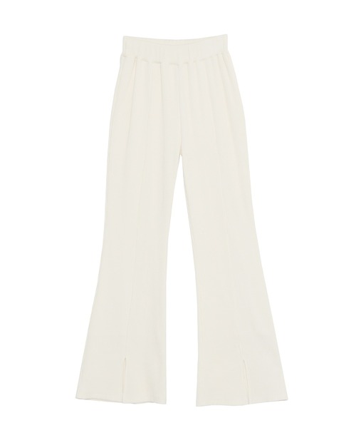 PUNYUS（プニュズ）の「フロントスリットフレアパンツ（その他パンツ・レディース・ブラック/オフホワイト/ブラウン/サックスブルー/グレー/パープル/ブルー・1/2/4/3）」の18枚目の写真