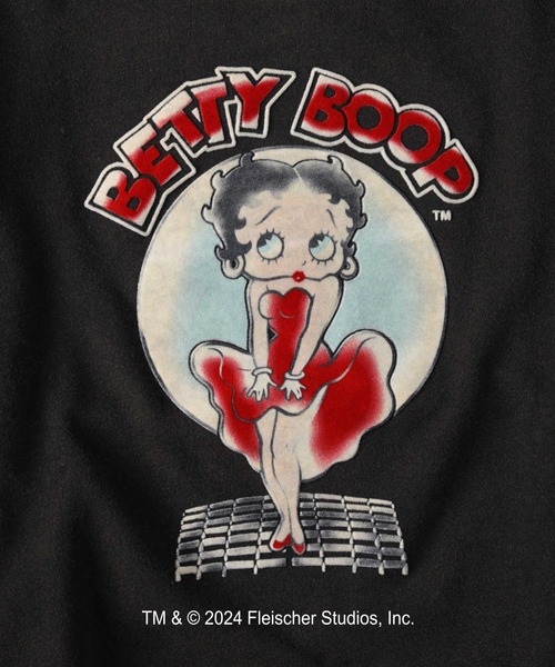 Right-on（ライトオン）の「【BETTY】フロッキースウェット（スウェット・レディース・グレー/ブラック・M/L）」の4枚目の写真