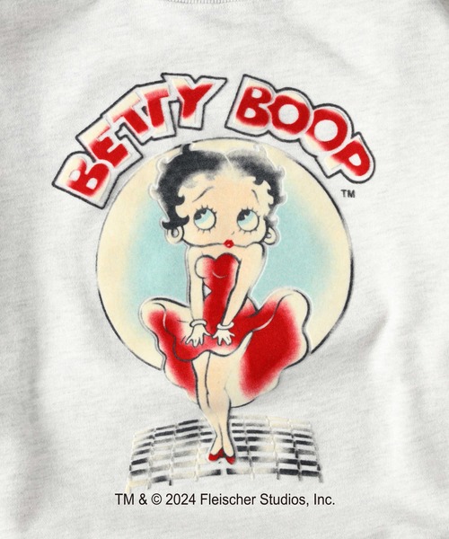 Right-on（ライトオン）の「【BETTY】フロッキースウェット（スウェット・レディース・グレー/ブラック・M/L）」の6枚目の写真