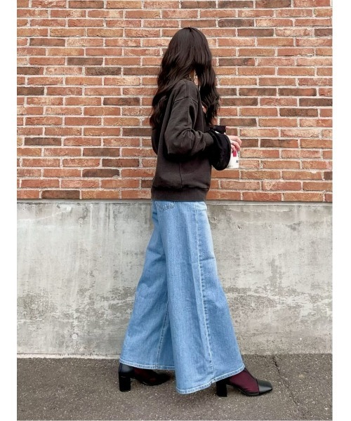 Right-on（ライトオン）の「【BETTY】フロッキースウェット（スウェット・レディース・グレー/ブラック・M/L）」の14枚目の写真