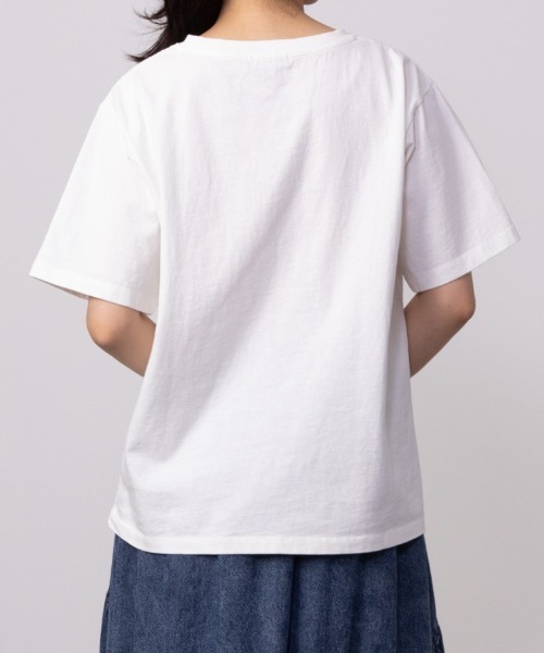 Mac-House(マックハウス)の「GOOD CREW グッドクルー フロスト加工カレッジTシャツ(Tシャツ/カットソー・レディース・イエロー/ネイビー/ホワイト/グリーン/ホワイト系その他/ボルドー・M/L)」の8枚目の写真