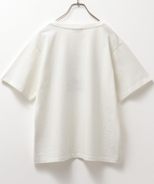 Mac-House(マックハウス)の「GOOD CREW グッドクルー フロスト加工カレッジTシャツ(Tシャツ/カットソー・レディース・イエロー/ネイビー/ホワイト/グリーン/ホワイト系その他/ボルドー・M/L)」の10枚目の写真