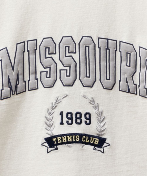 Mac-House(マックハウス)の「GOOD CREW グッドクルー フロスト加工カレッジTシャツ(Tシャツ/カットソー・レディース・イエロー/ネイビー/ホワイト/グリーン/ホワイト系その他/ボルドー・M/L)」の17枚目の写真