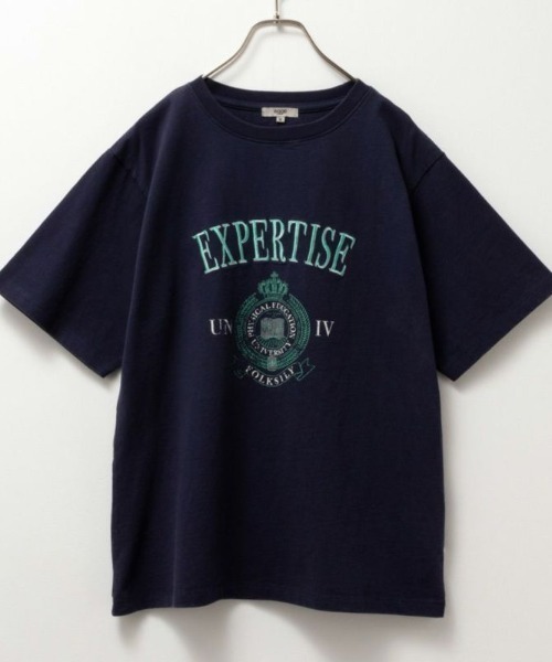 Mac-House(マックハウス)の「GOOD CREW グッドクルー フロスト加工カレッジTシャツ(Tシャツ/カットソー・レディース・イエロー/ネイビー/ホワイト/グリーン/ホワイト系その他/ボルドー・M/L)」の19枚目の写真
