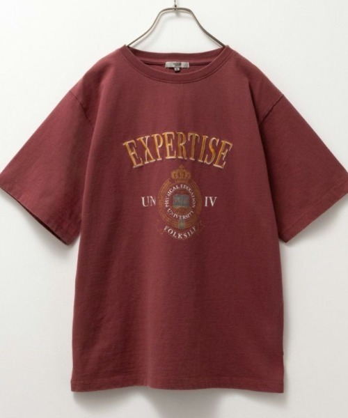 Mac-House(マックハウス)の「GOOD CREW グッドクルー フロスト加工カレッジTシャツ(Tシャツ/カットソー・レディース・イエロー/ネイビー/ホワイト/グリーン/ホワイト系その他/ボルドー・M/L)」の20枚目の写真