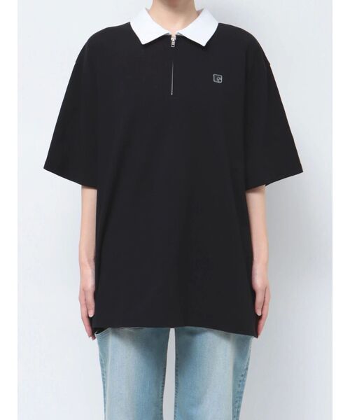 EMODA（エモダ）の「【WEB限定】オーバーカラージップTシャツ（Tシャツ/カットソー・レディース・ピンク/ブラウン/ブラック・FREE）」の21枚目の写真