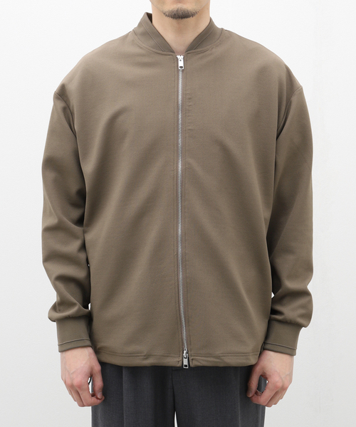 EDIFICE（エディフィス）の「ツイル ジャージー ボンバージャケット（MA-1・メンズ・グレー/ブラック/チョコ・MEDIUM/LARGE）」の3枚目の写真