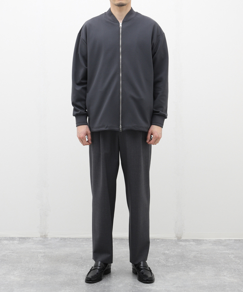 EDIFICE（エディフィス）の「ツイル ジャージー ボンバージャケット（MA-1・メンズ・グレー/ブラック/チョコ・MEDIUM/LARGE）」の16枚目の写真