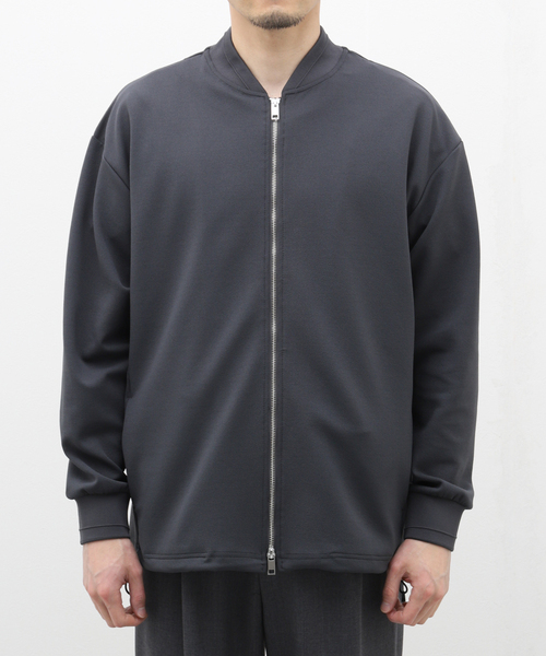 EDIFICE（エディフィス）の「ツイル ジャージー ボンバージャケット（MA-1・メンズ・グレー/ブラック/チョコ・MEDIUM/LARGE）」の17枚目の写真