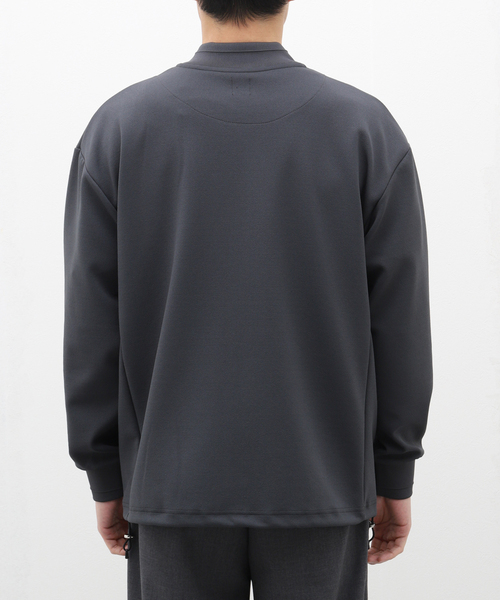 EDIFICE（エディフィス）の「ツイル ジャージー ボンバージャケット（MA-1・メンズ・グレー/ブラック/チョコ・MEDIUM/LARGE）」の19枚目の写真