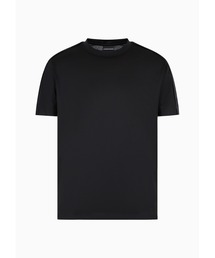 EMPORIO ARMANI | 【エンポリオ アルマーニ】ASV Tシャツ リヨセル混紡ジャージー エンボスロゴテープ(Tシャツ/カットソー)