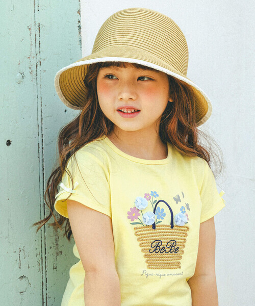 BeBe（ベベ）の「ペーパーブレードリボンハット(48~56cm)（ハット・キッズ・ベージュ・XS/L/M/S）」の3枚目の写真