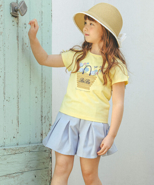 BeBe（ベベ）の「ペーパーブレードリボンハット(48~56cm)（ハット・キッズ・ベージュ・XS/L/M/S）」の4枚目の写真