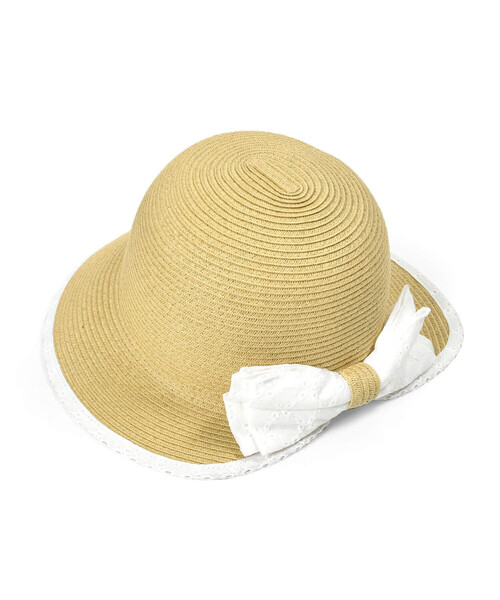 BeBe（ベベ）の「ペーパーブレードリボンハット(48~56cm)（ハット・キッズ・ベージュ・XS/L/M/S）」の6枚目の写真