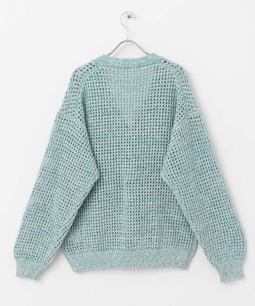ITEMS URBANRESEARCH（アイテムズ アーバンリサーチ）の「テープヤーン Vネック ニットカーディガン（カーディガン/ボレロ・メンズ・ブルー/ナチュラル・LARGE/MEDIUM）」の17枚目の写真