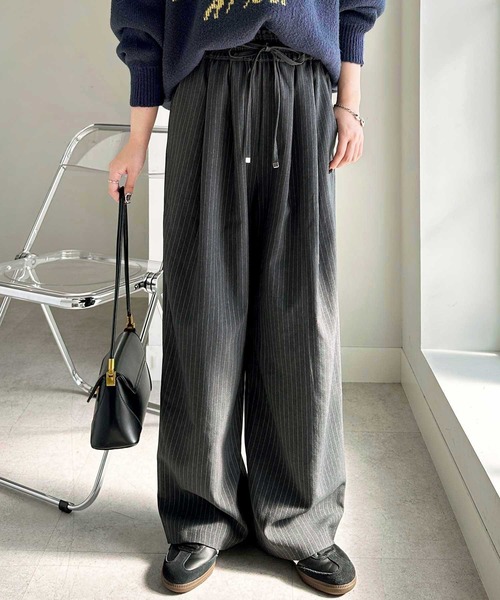 セール】【新色追加/5サイズ展開】上品見え！ダブルタックワイド