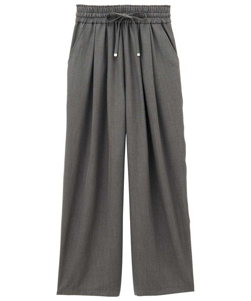 GeeRA（ジーラ）の「【全骨格◎/体型拾わず美脚見え/低身長サイズ有】上品見え！ダブルタックワイドイージーパンツ　無地/ストライプ/ドット（その他パンツ・レディース・ブラック/ベージュ/ライトベージュ/チャコール/ネイビー/ライトグレー/ブラウン/グレー系その他/ブラック系その他・SMALL/MEDIUM/LARGE/X-LARGE/XX-LARGE）」の14枚目の写真