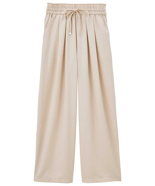 GeeRA（ジーラ）の「【全骨格◎/体型拾わず美脚見え/低身長サイズ有】上品見え！ダブルタックワイドイージーパンツ　無地/ストライプ/ドット（その他パンツ・レディース・ブラック/ベージュ/ライトベージュ/チャコール/ネイビー/ライトグレー/ブラウン/グレー系その他/ブラック系その他・SMALL/MEDIUM/LARGE/X-LARGE/XX-LARGE）」の15枚目の写真