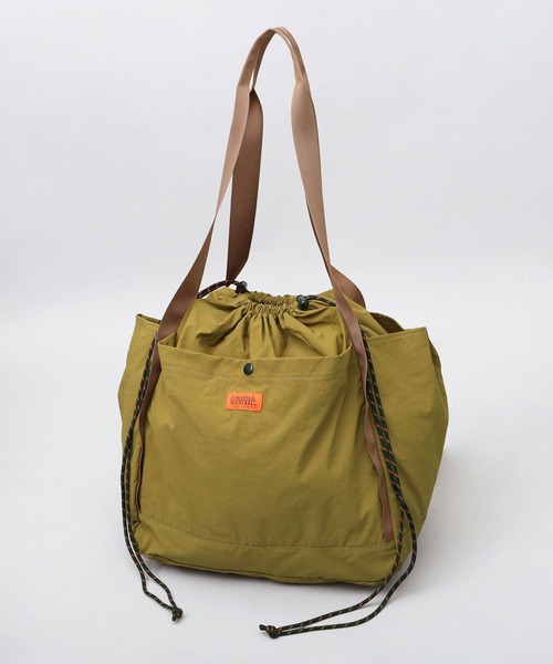 UNIVERSAL OVERALL(ユニバーサルオーバーオール)の「撥水ナイロン 大容量 ワンショルダー 巾着 トートバッグ 信玄武道バッグ Lサイズ(トートバッグ・メンズ・ブラック/ブラウン/グレー/カーキ・FREE)」の7枚目の写真