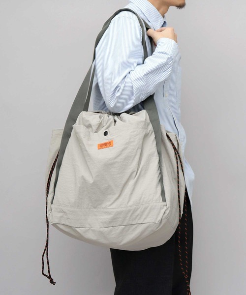 UNIVERSAL OVERALL(ユニバーサルオーバーオール)の「撥水ナイロン 大容量 ワンショルダー 巾着 トートバッグ 信玄武道バッグ Lサイズ(トートバッグ・メンズ・ブラック/ブラウン/グレー/カーキ・FREE)」の11枚目の写真