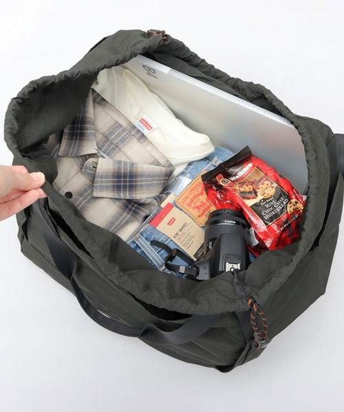 UNIVERSAL OVERALL(ユニバーサルオーバーオール)の「撥水ナイロン 大容量 ワンショルダー 巾着 トートバッグ 信玄武道バッグ Lサイズ(トートバッグ・メンズ・ブラック/ブラウン/グレー/カーキ・FREE)」の18枚目の写真