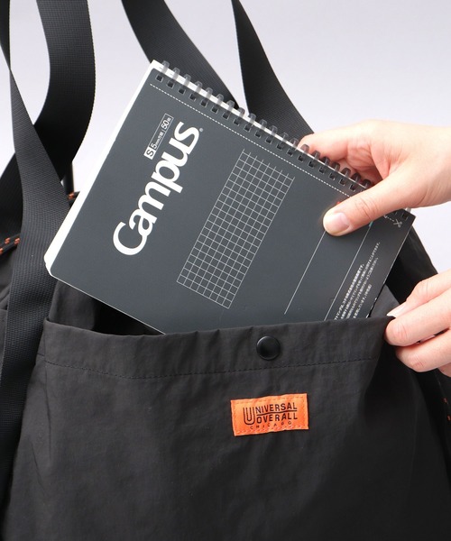 UNIVERSAL OVERALL(ユニバーサルオーバーオール)の「撥水ナイロン 大容量 ワンショルダー 巾着 トートバッグ 信玄武道バッグ Lサイズ(トートバッグ・メンズ・ブラック/ブラウン/グレー/カーキ・FREE)」の21枚目の写真