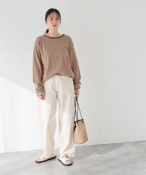 PROVOKE (プロヴォーク)の「【PROVOKE/プロヴォーク】maulti border L/S Tee:カットソー(Tシャツ/カットソー・レディース・オレンジ/ブルー・FREE)」の10枚目の写真