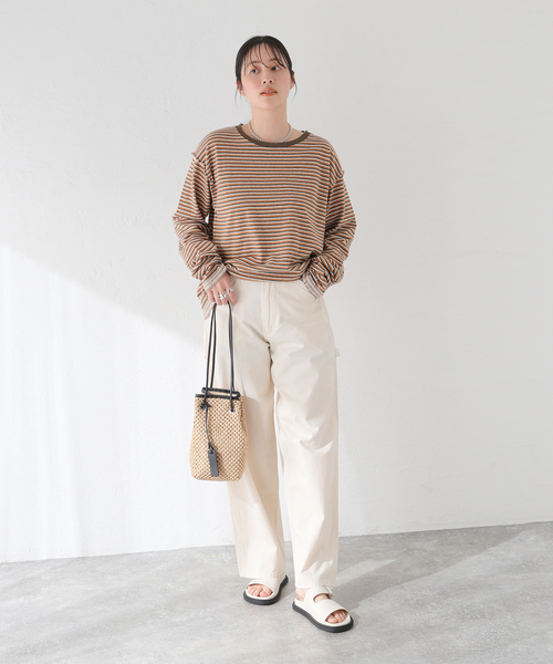 PROVOKE (プロヴォーク)の「【PROVOKE/プロヴォーク】maulti border L/S Tee:カットソー(Tシャツ/カットソー・レディース・オレンジ/ブルー・FREE)」の11枚目の写真