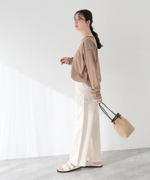 PROVOKE (プロヴォーク)の「【PROVOKE/プロヴォーク】maulti border L/S Tee:カットソー(Tシャツ/カットソー・レディース・オレンジ/ブルー・FREE)」の12枚目の写真