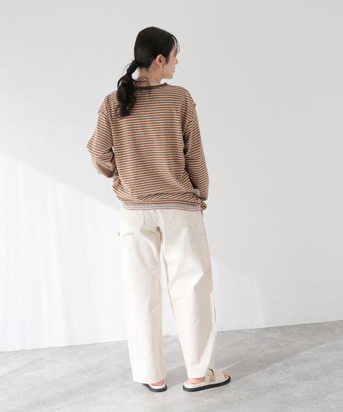 PROVOKE (プロヴォーク)の「【PROVOKE/プロヴォーク】maulti border L/S Tee:カットソー(Tシャツ/カットソー・レディース・オレンジ/ブルー・FREE)」の13枚目の写真