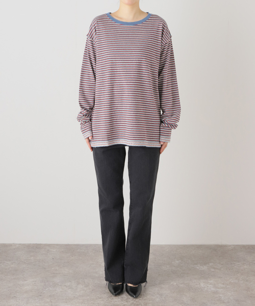 PROVOKE (プロヴォーク)の「【PROVOKE/プロヴォーク】maulti border L/S Tee:カットソー(Tシャツ/カットソー・レディース・オレンジ/ブルー・FREE)」の14枚目の写真
