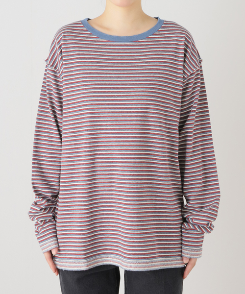 PROVOKE (プロヴォーク)の「【PROVOKE/プロヴォーク】maulti border L/S Tee:カットソー(Tシャツ/カットソー・レディース・オレンジ/ブルー・FREE)」の15枚目の写真