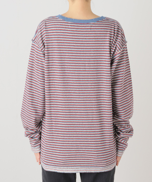 PROVOKE (プロヴォーク)の「【PROVOKE/プロヴォーク】maulti border L/S Tee:カットソー(Tシャツ/カットソー・レディース・オレンジ/ブルー・FREE)」の17枚目の写真