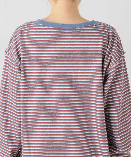 PROVOKE (プロヴォーク)の「【PROVOKE/プロヴォーク】maulti border L/S Tee:カットソー(Tシャツ/カットソー・レディース・オレンジ/ブルー・FREE)」の19枚目の写真