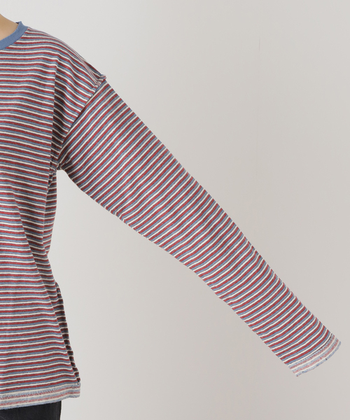 PROVOKE (プロヴォーク)の「【PROVOKE/プロヴォーク】maulti border L/S Tee:カットソー(Tシャツ/カットソー・レディース・オレンジ/ブルー・FREE)」の20枚目の写真