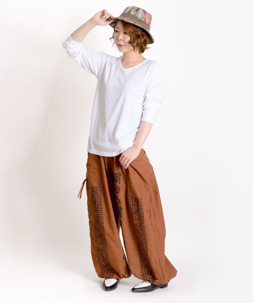 MARAI(マーライ)の「【MARAI】タイパンツ アジアンエスニック サルエルカーゴパンツ(カーゴパンツ・メンズ・ブルー/ブラウン系/ブラウン/カーキ系/チャコール/イエロー系/H/G・FREE)」の11枚目の写真