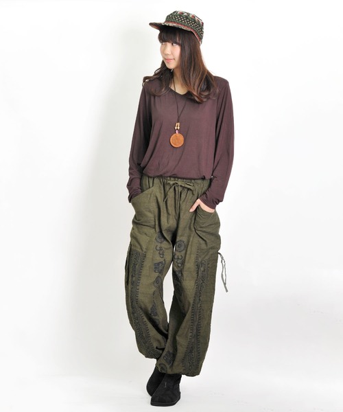 MARAI(マーライ)の「【MARAI】タイパンツ アジアンエスニック サルエルカーゴパンツ(カーゴパンツ・メンズ・ブルー/ブラウン系/ブラウン/カーキ系/チャコール/イエロー系/H/G・FREE)」の19枚目の写真