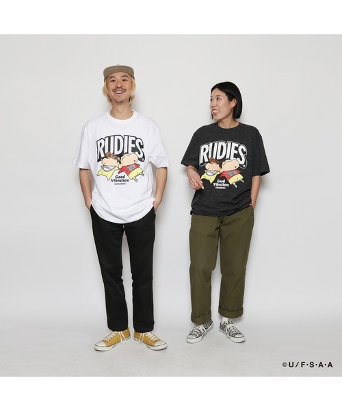 RUDIE'S（ルーディーズ）の「RUDIE'SxCRAYON SHINCHAN NAP TEE/ ルーディーズ×クレヨンしんちゃん ナップ Tシャツ（Tシャツ/カットソー・メンズ・ブラック/ホワイト・L/M/S/XXL/XL）」の5枚目の写真