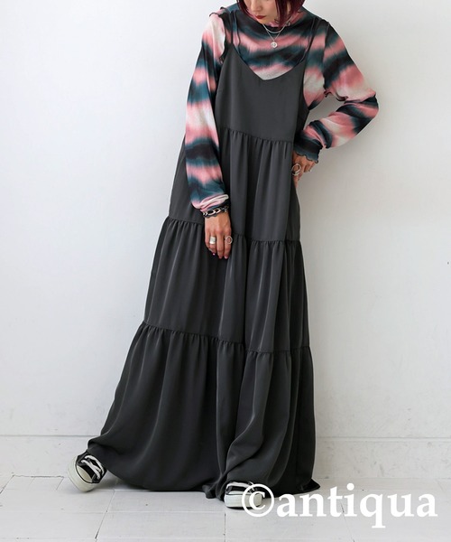 antiqua(アンティカ)の「ニュアンス柄メロウリブトップス(Tシャツ/カットソー・レディース・ピンク/グリーン・R/P)」の18枚目の写真