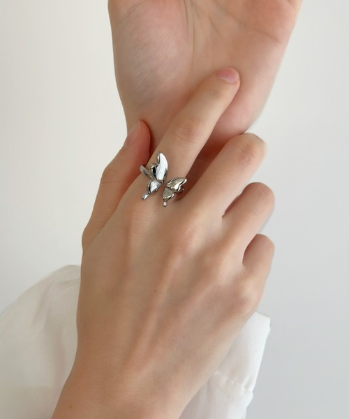sowang(ソワン)の「バタフライフォークリング【ステンレス】-butterfly motif forkring/stainless-(リング・レディース・ゴールド/シルバー・11)」の9枚目の写真