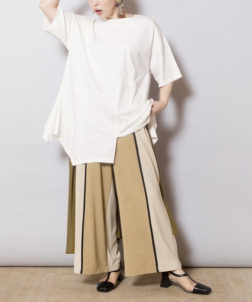 【セール】イレギュラーヘムTシャツ（Tシャツ/カットソー）｜OSMOSIS（オズモーシス）