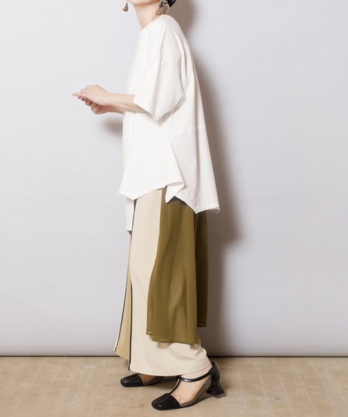 【セール】イレギュラーヘムTシャツ（Tシャツ/カットソー）｜OSMOSIS（オズモーシス）